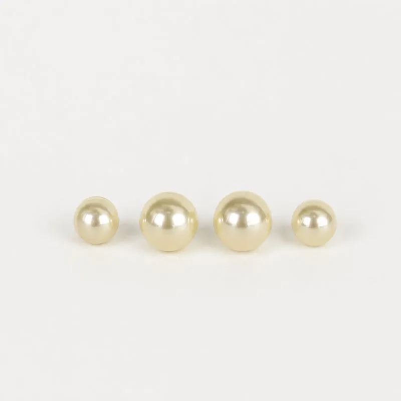 Brinco kit 2 furos pérolas banhado a ouro 18k